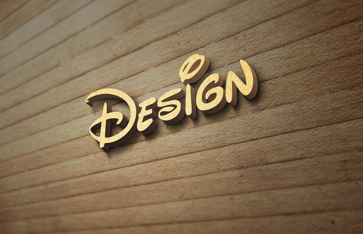 3d logo design mockup