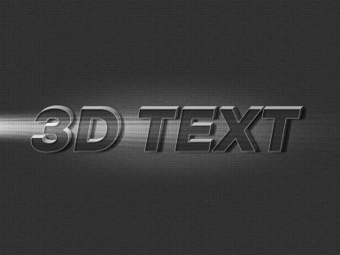 3D Text Effect Photoshop Template