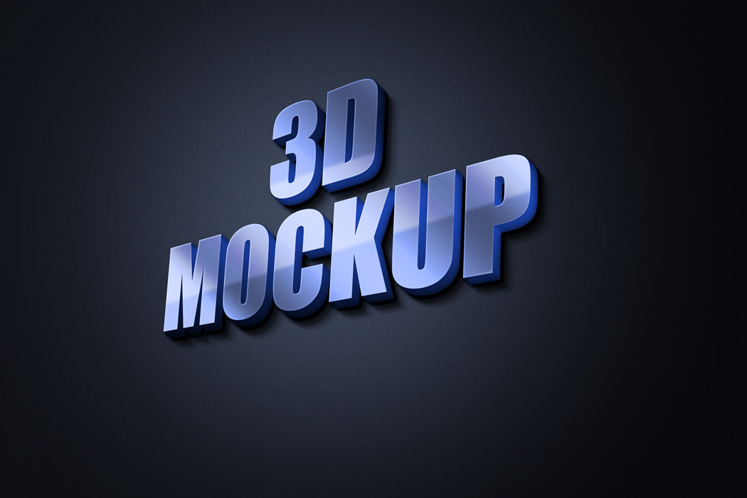 Download 3D Glow Free Logo MockUp