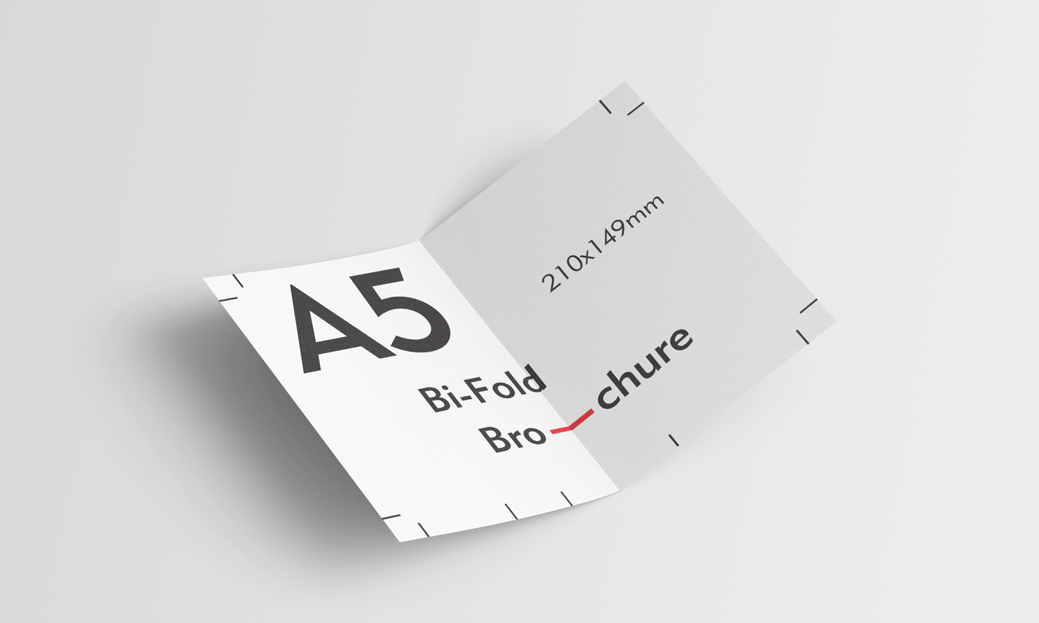 Download A5 Bi Fold Free Brochure Mockup