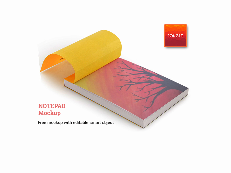 Download Free Notepad MockUp PSD