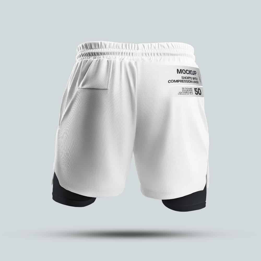 Premium PSD  Mockups shorts with compression liner easy in customizing  colors shorts and all elements clothes